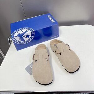 Birkenstock Boston Suede Clogs Mules Sandals Women Men Shoes